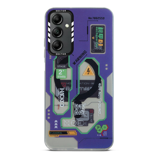 Mechanical Circuit Sector Print Hard Back Cover For Samsung A14 5G