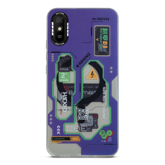 Mechanical Circuit Sector Print Hard Back Cover For Redmi 9A