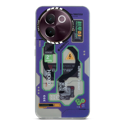 Mechanical Circuit Sector Print Hard Back Cover For Vivo V30e 5G