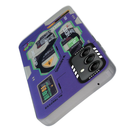 Mechanical Circuit Sector Print Hard Back Cover For Samsung A14 5G