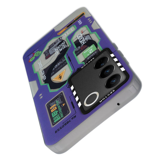 Mechanical Circuit Sector Print Hard Back Cover For Vivo V27 5G