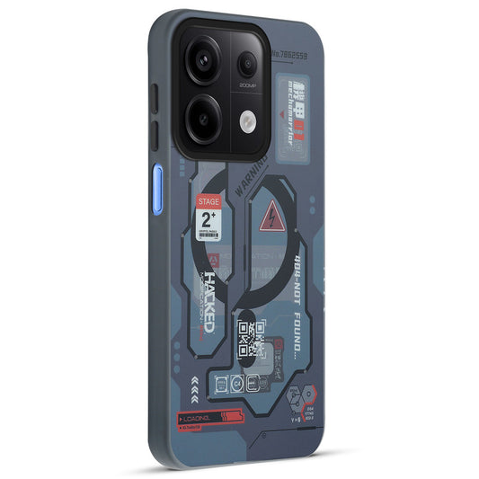 Mechanical Circuit Sector Print Hard Back Cover For Redmi Note 13 5G