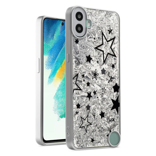 Shiny Foil Design Printed Back Case for CMF by Nothing Phone 1 With Soft Edges with Glossy Semi-Hard Back