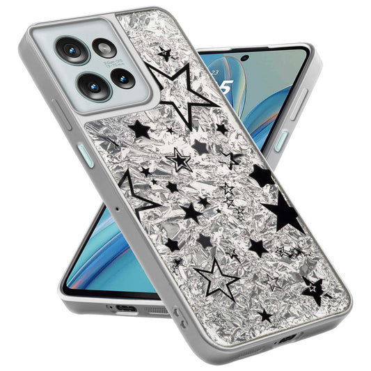 Shining Glossy Gradient Glitter Phone Back Cover Case for Motorola G75 5G