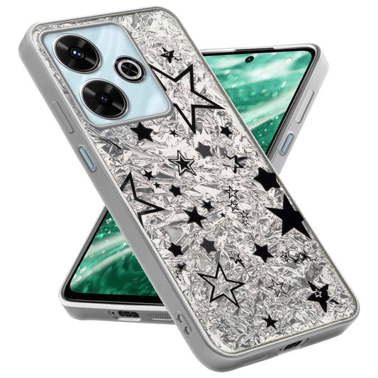 Shiny Foil Design Printed Back Case for Redmi 13 5G With Soft Edges with Glossy Semi-Hard Back