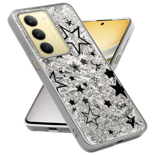 Shiny Foil Design Printed Back Case for Realme Narzo 80x 5G With Soft Edges with Glossy Semi-Hard Back