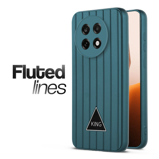 Glossy Matte Line Texture Back Cover for OnePlus 13R 5G