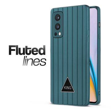 Glossy Matte Line Texture Back Cover for OnePlus Nord 2 5G
