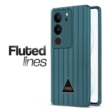 Glossy Matte Line Texture Back Cover for Vivo V29 Pro 5G