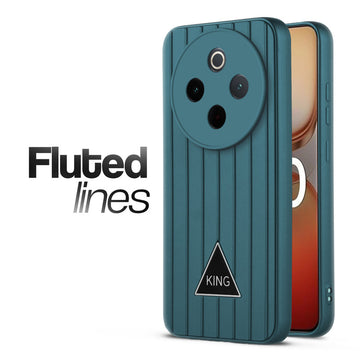 Glossy Matte Line Texture Back Cover for iQOO Z10 5G