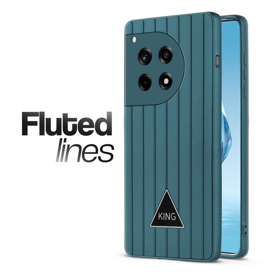 Glossy Matte Line Texture Back Cover for OnePlus 12R 5G