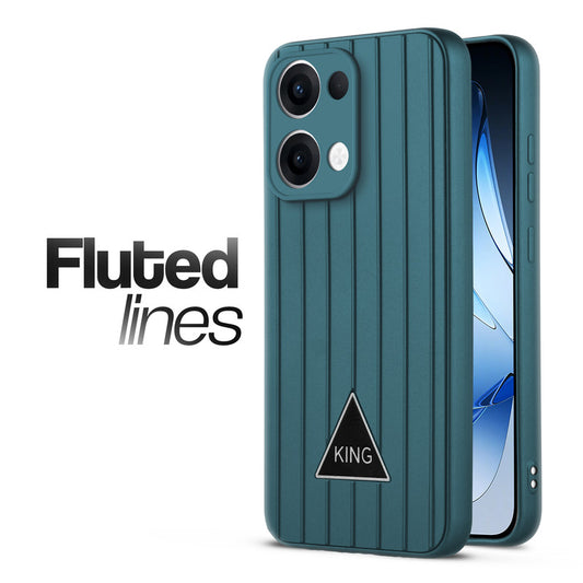 Glossy Matte Line Texture Back Cover for Oppo Reno 13 5G