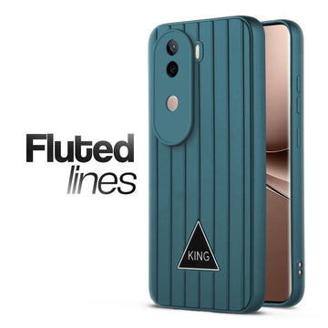 Glossy Matte Line Texture Back Cover for Vivo V40e 5G