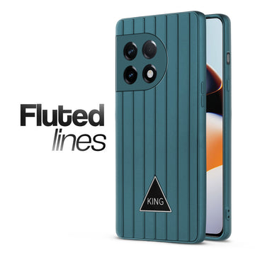 Glossy Matte Line Texture Back Cover for OnePlus 11R 5G
