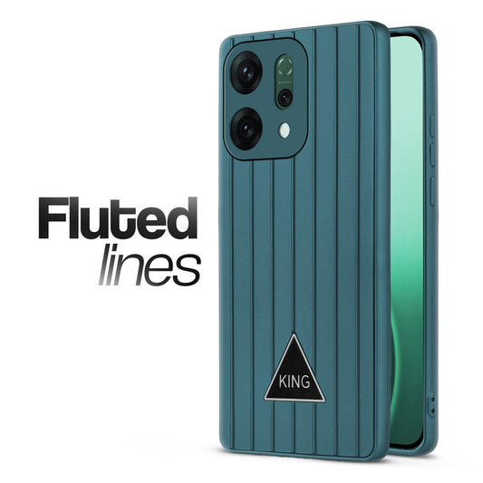 Glossy Matte Line Texture Back Cover for Oppo Reno 14 Pro 5G