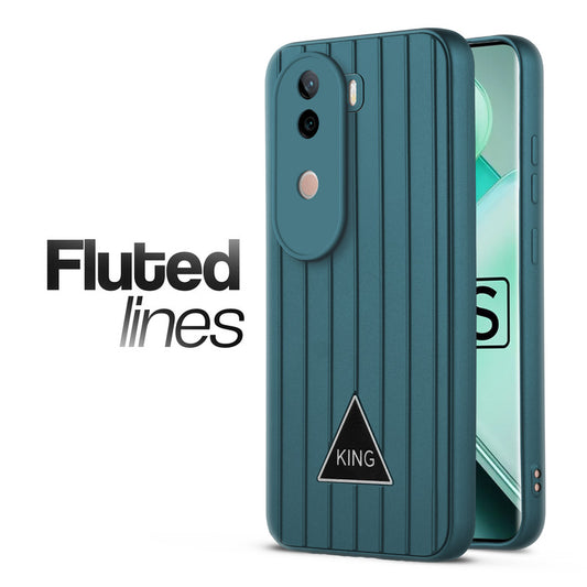 Glossy Matte Line Texture Back Cover for iQOO Z9s 5G