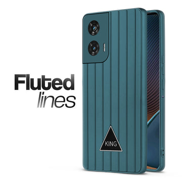 Glossy Matte Line Texture Back Cover for Motorola Moto Edge 50 Fusion 5G