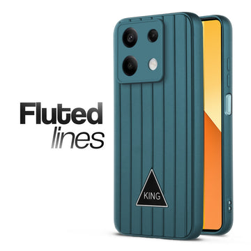 Glossy Matte Line Texture Back Cover for Redmi Note 13 5G