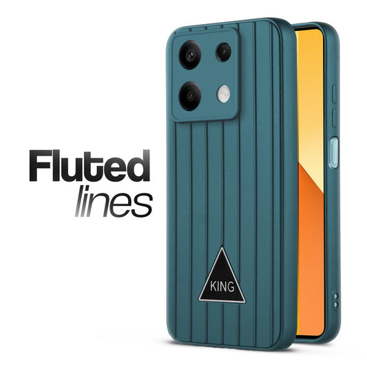 Glossy Matte Line Texture Back Cover for Redmi Note 13 5G