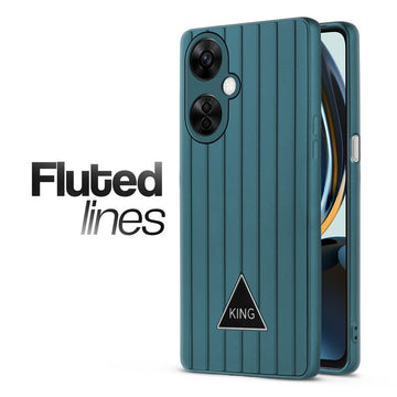 Glossy Matte Line Texture Back Cover for OnePlus Nord CE 3 Lite 5G