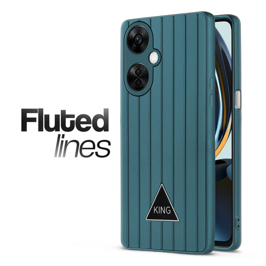 Glossy Matte Line Texture Back Cover for OnePlus Nord CE 3 Lite 5G