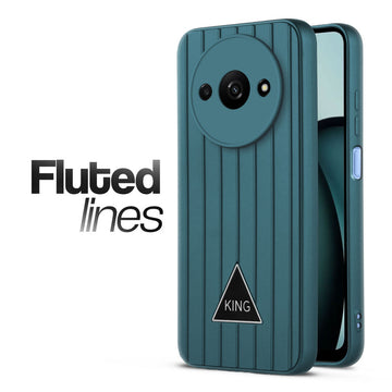 Glossy Matte Line Texture Back Cover for Redmi A3 2024
