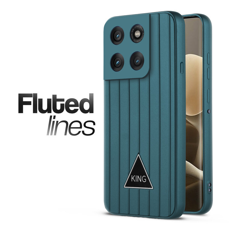 Glossy Matte Line Texture Back Cover for Motorola Moto Edge 60 Pro 5G