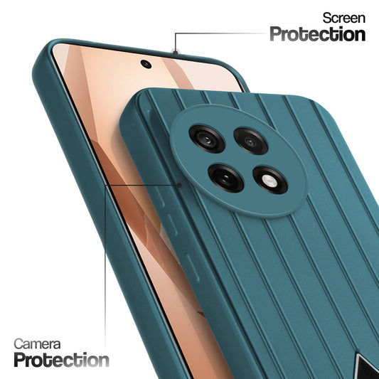Glossy Matte Line Texture Back Cover for OnePlus 13R 5G
