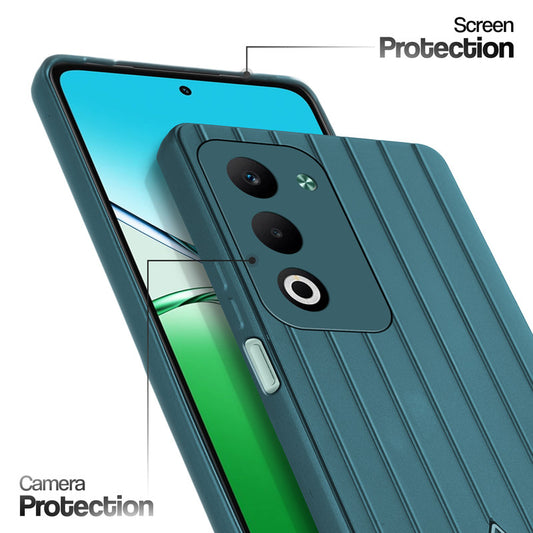 Glossy Matte Line Texture Back Cover for Oppo K13x 5G