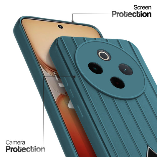 Glossy Matte Line Texture Back Cover for iQOO Z10 5G