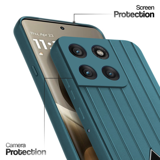 Glossy Matte Line Texture Back Cover for Motorola Moto Edge 60 Pro 5G