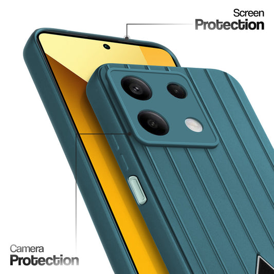 Glossy Matte Line Texture Back Cover for Redmi Note 13 5G