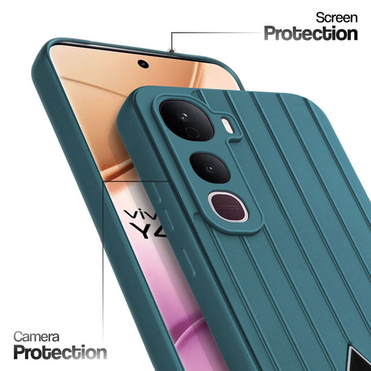 Glossy Matte Line Texture Back Cover for Vivo Y400 Pro 5G
