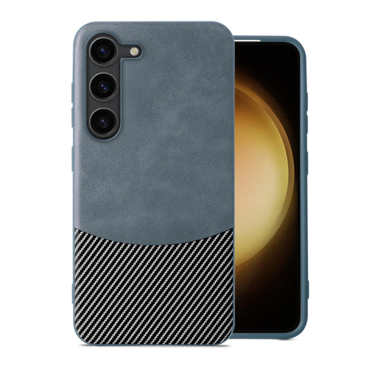 Modern Hybrid PU Leather With Checks Design Back Case For Samsung S23 5G with Sophisticated Style