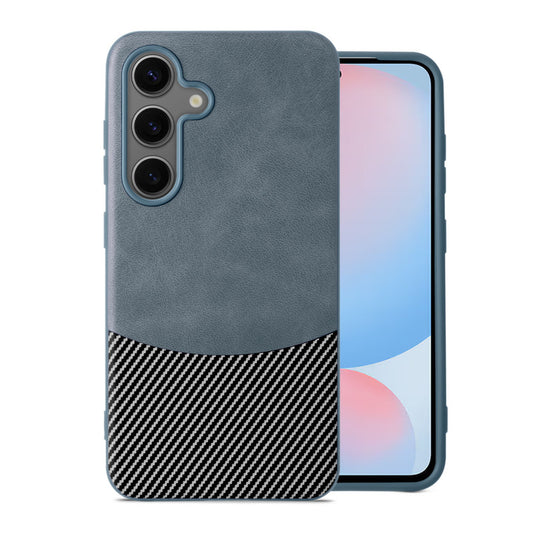 Modern Hybrid PU Leather With Checks Design Back Case For Samsung S24 FE 5G with Sophisticated Style