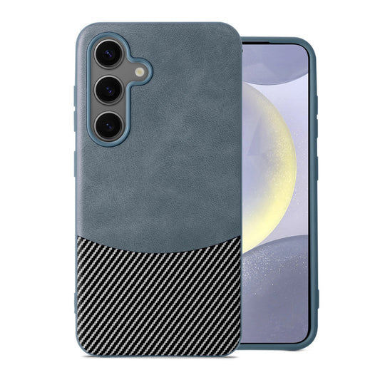 Modern Hybrid PU Leather With Checks Design Back Case For Samsung S24 5G with Sophisticated Style