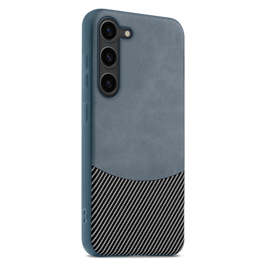 Modern Hybrid PU Leather With Checks Design Back Case For Samsung S23 5G with Sophisticated Style