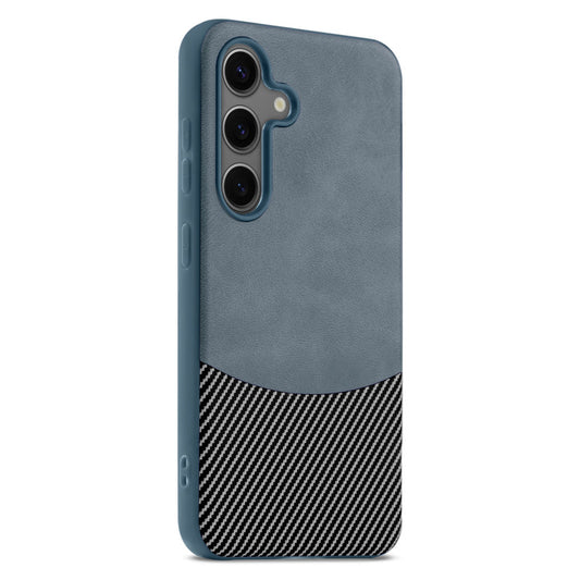 Modern Hybrid PU Leather With Checks Design Back Case For Samsung S24 FE 5G with Sophisticated Style
