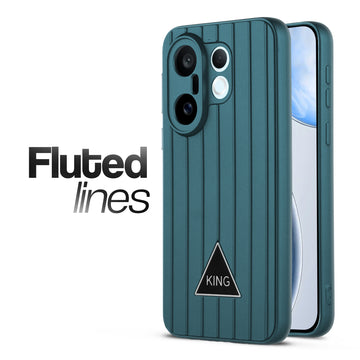 Glossy Matte Line Texture Back Cover for Vivo X200 FE 5G