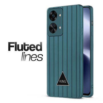 Glossy Matte Line Texture Back Cover for OnePlus Nord 2T 5G