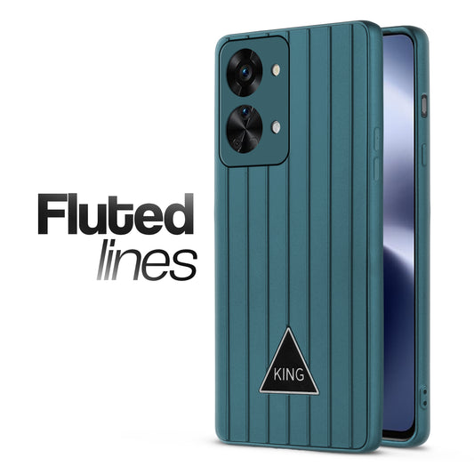 Glossy Matte Line Texture Back Cover for OnePlus Nord 2T 5G