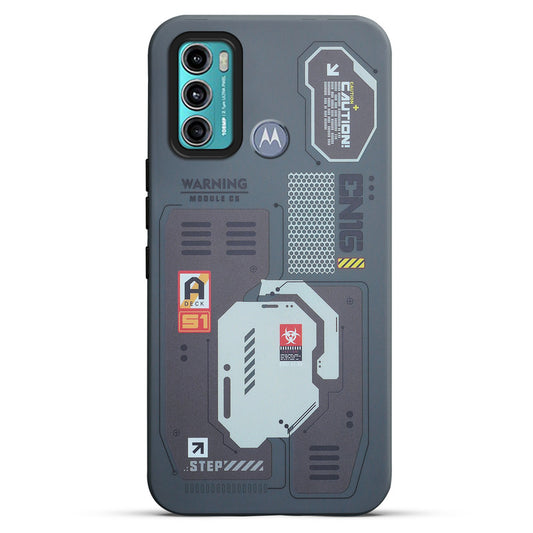 Mechanical Circuit Print Hard Back Cover For Motorola Moto G60