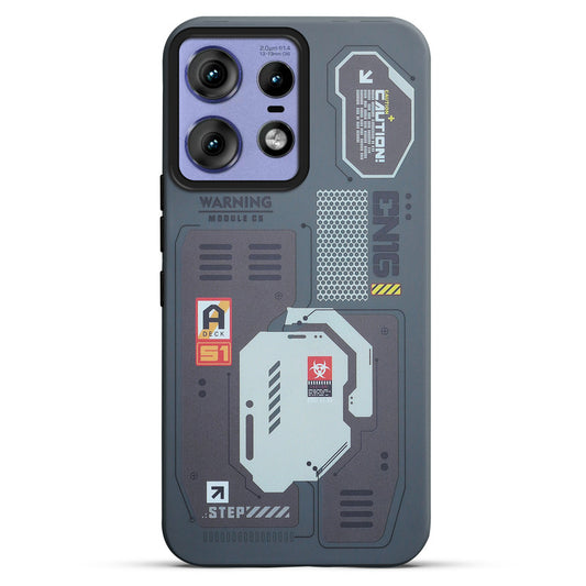 Mechanical Circuit Print Hard Back Cover For Motorola Edge 50 Pro 5G