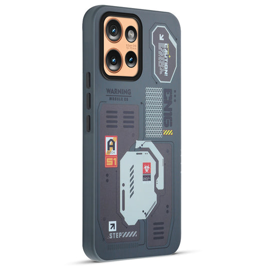Mechanical Circuit Print Hard Back Cover For Motorola Moto Edge 50 5G