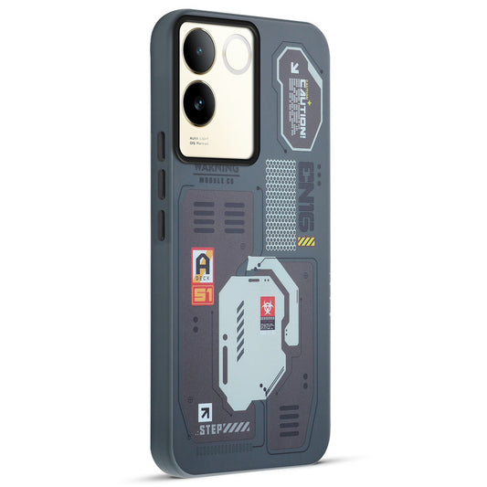 Mechanical Circuit Print Hard Back Cover For Vivo T2 Pro 5G