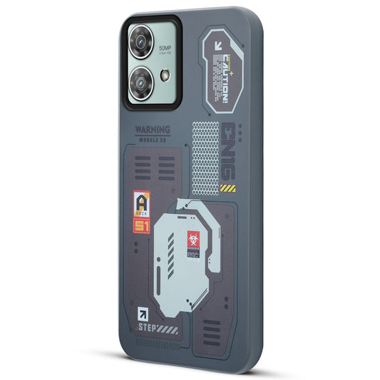 Mechanical Circuit Print Hard Back Cover For Motorola Edge 40 Neo 5G