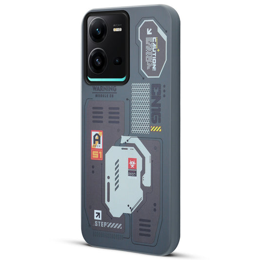 Mechanical Circuit Print Hard Back Cover For Vivo V25 5G