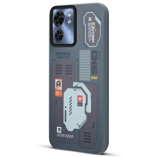 Mechanical Circuit Print Hard Back Cover For Motorola Edge 40 5G