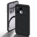 Stone Black back cover for Realme 16T 5G with camera cut protection and ring design on back side.