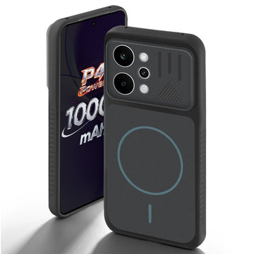 Stone Black back cover for Realme P4 Power 5G with camera cut protection and ring design on back side.
